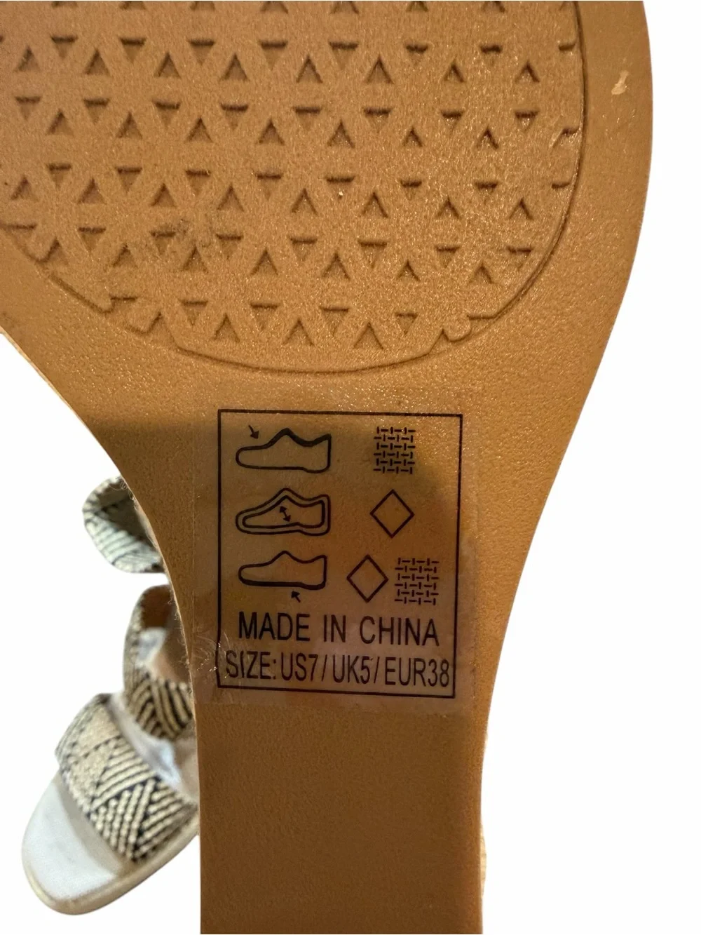 Woven Black & Natural Espadrille Wedge Sandals